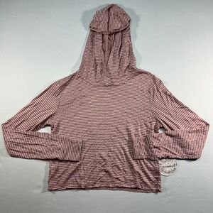 Gypsies & Moondust Red‎ Gingham Hooded Long Sleeve Top XS GJ-3348-BEY